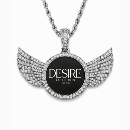 DESIRE Angel Wing Custom Photo Pendant Necklace